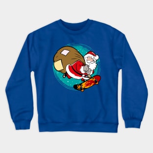 Santa Skateboarder Happy Christmas Merry Christmas Christmas Event Christmas Present Gift for Family for Dad for Mom for Friends for Kids Crewneck Sweatshirt
